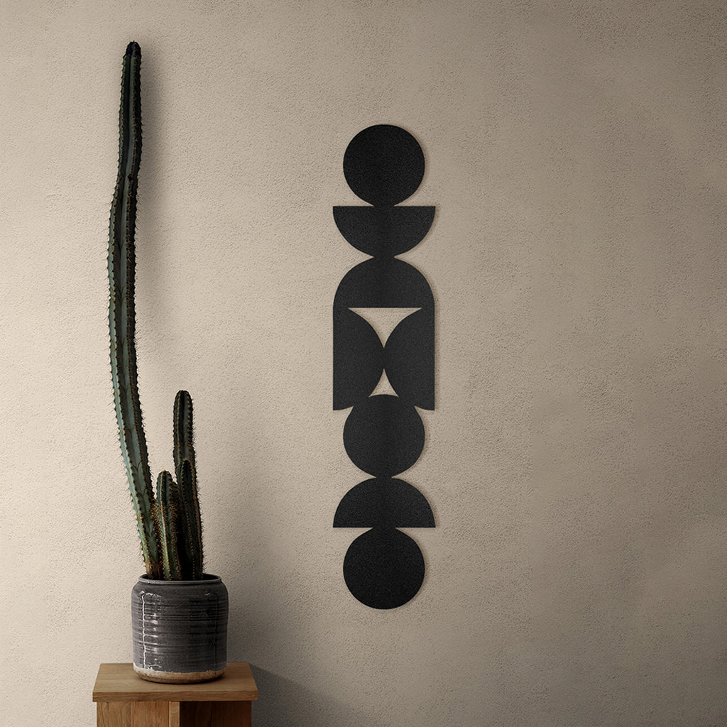 Figura de metal abstracto formas circulares - Taula