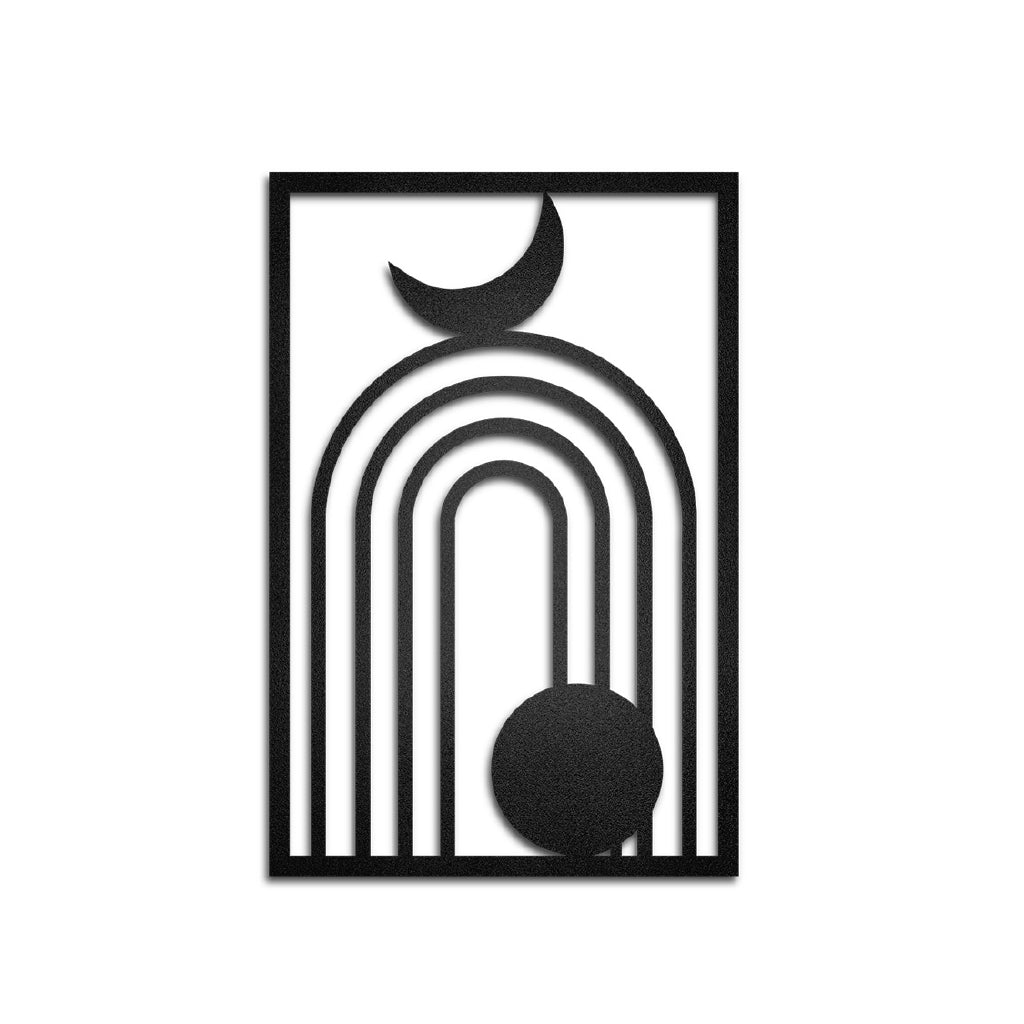 Cuadros decorativos en metal natural minimalista moderno 3 piezas - Taula