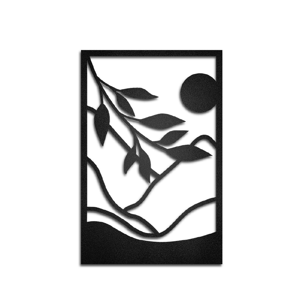 Cuadros decorativos en metal natural minimalista moderno 3 piezas - Taula