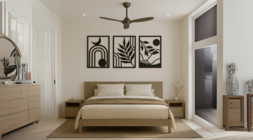 Cuadros decorativos en metal natural minimalista moderno 3 piezas - Taula