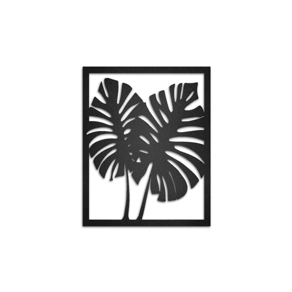Cuadro decorativo hoja monstera en negro - Taula