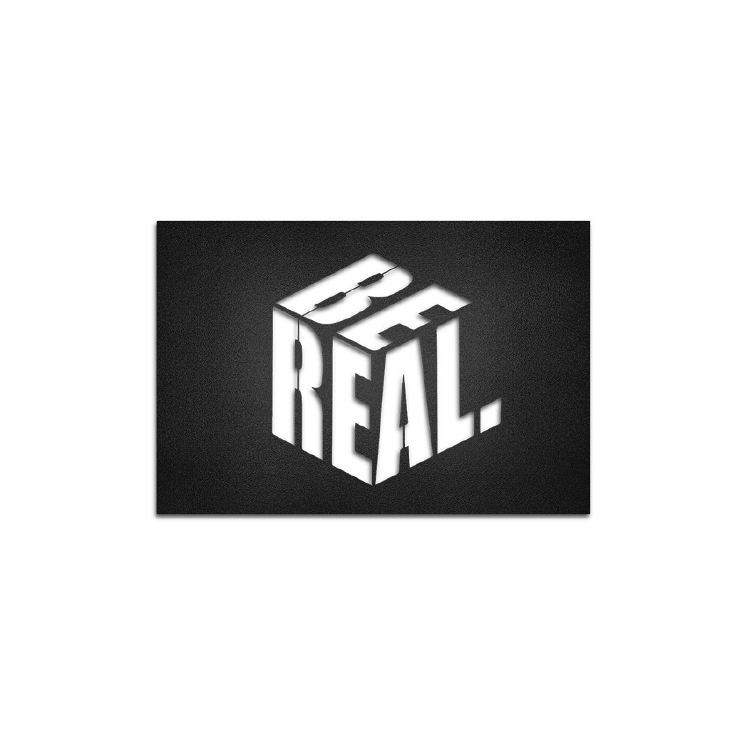 Cuadro decorativo en placa de metal “BE REAL” - Taula
