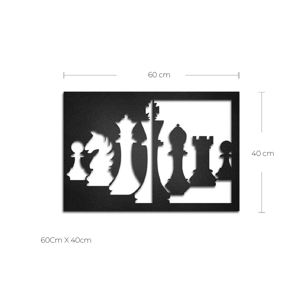 Cuadro de metal Piezas de Ajedrez - Taula