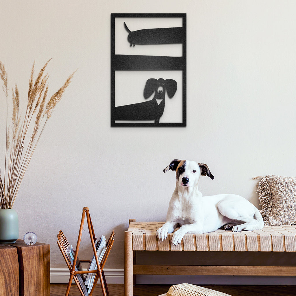 Cuadro de metal Perro Dachshound - Taula