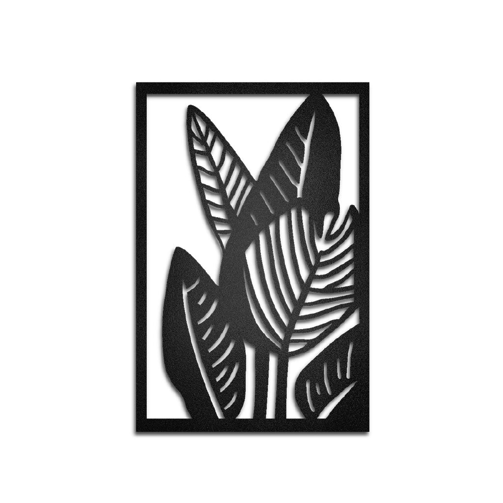 Cuadro decorativo de metal estilo tropical - Taula