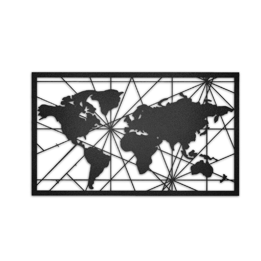 Cuadro de Metal "Mapamundi" - Taula
