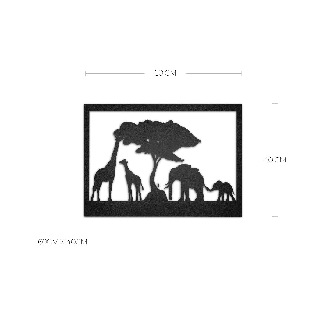 Cuadro Safari Africano en Metal - Taula