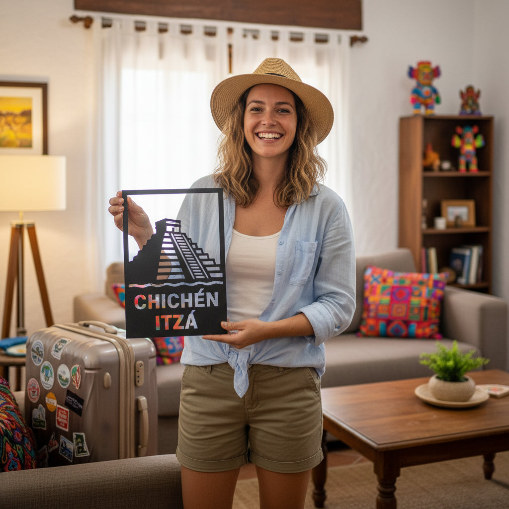 Cuadro Metálico Chichén Itzá - Taula