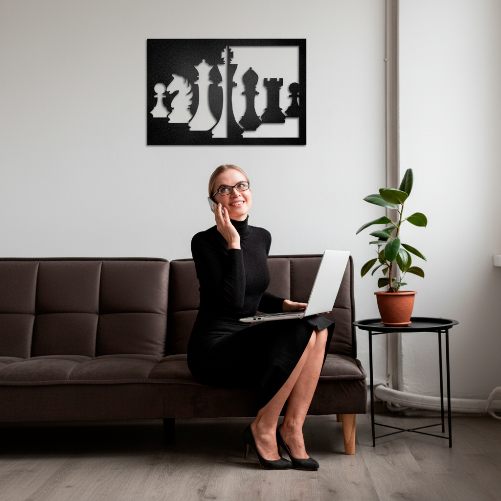 Cuadro de metal Piezas de Ajedrez - Taula