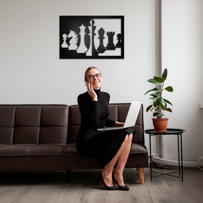 Cuadro de metal Piezas de Ajedrez - Taula