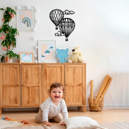 Cuadro Metálico Globo Terráqueo con Nubes - Taula