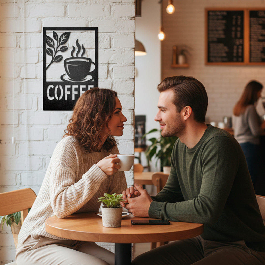 Cuadro de metal "Coffee" - Taula