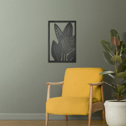 Cuadro decorativo de metal estilo tropical - Taula