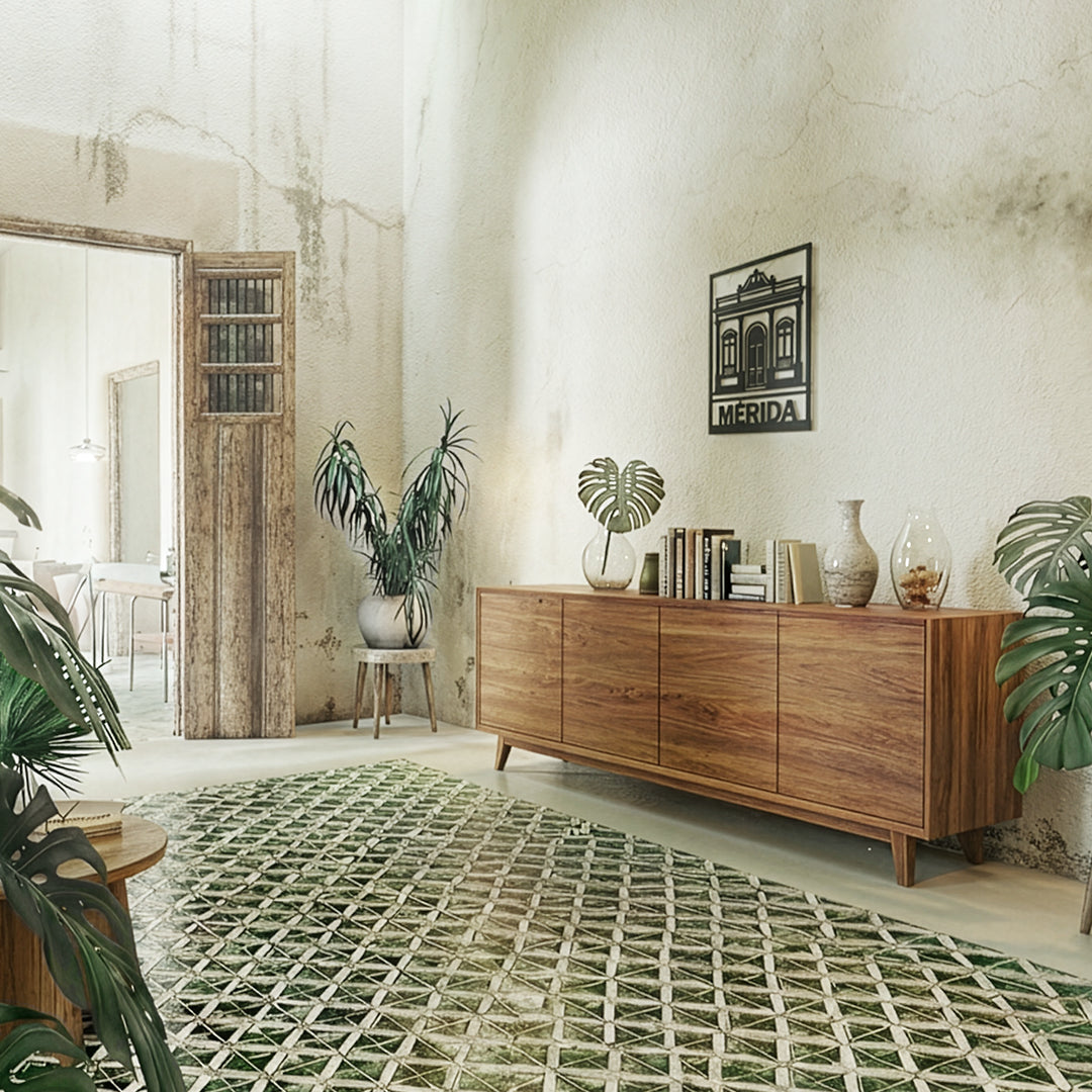 Cuadro Decorativo de Acero Mérida Estilo Moderno Negro Mate