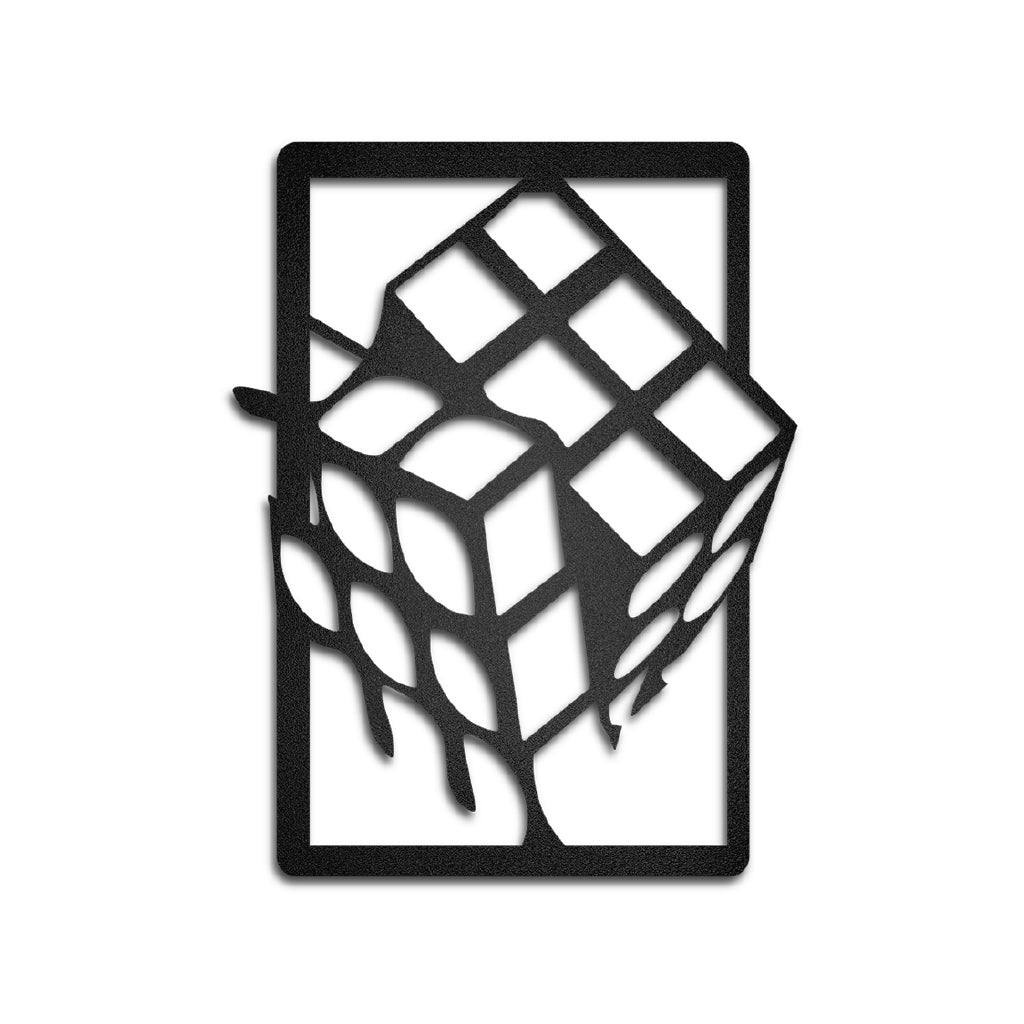 Cuadro Decorativo de Metal Cubo Rubik - Taula