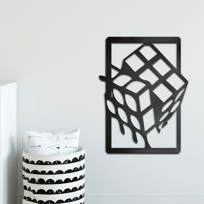 Cuadro Decorativo de Metal Cubo Rubik - Taula