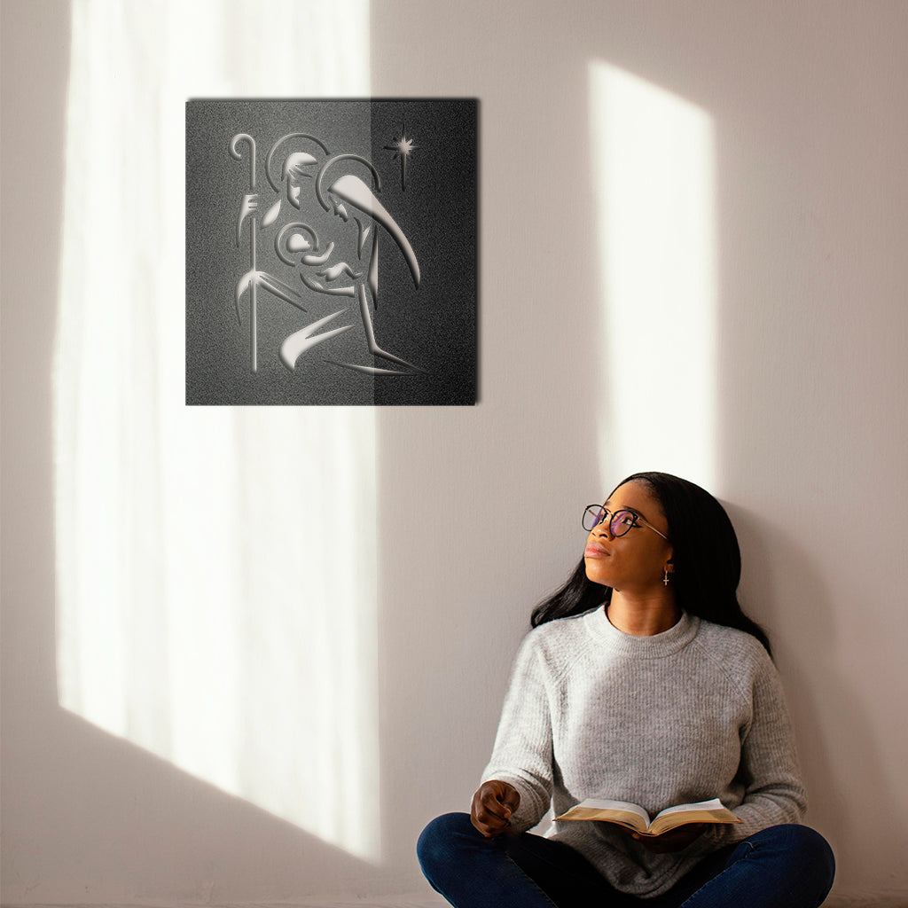 Cuadro de metal Nacimiento de Jesús - Taula