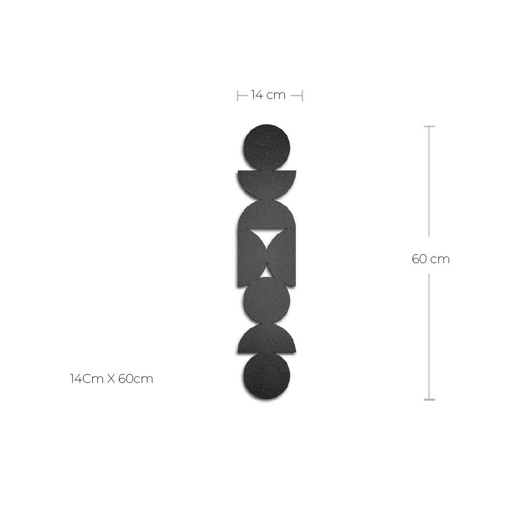 Figura de metal abstracto formas circulares - Taula