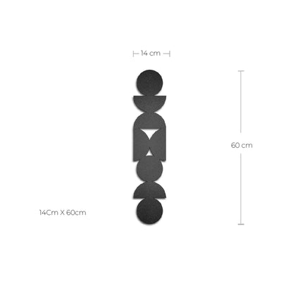 Figura de metal abstracto formas circulares - Taula