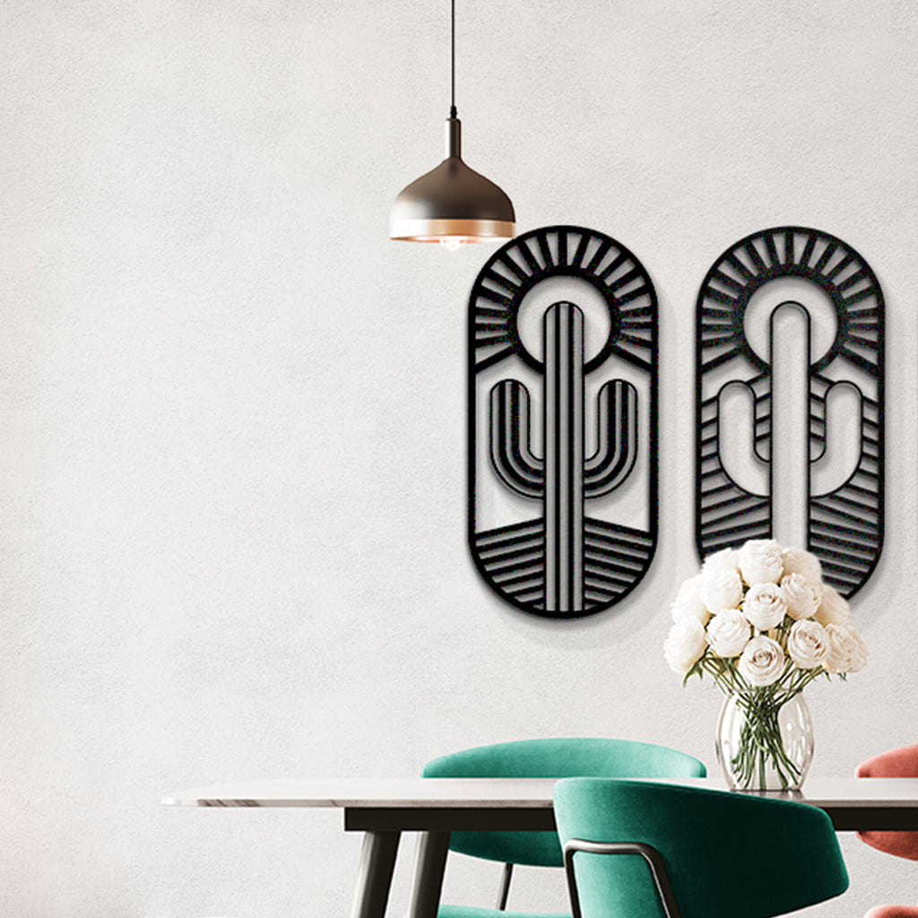 Cuadros decorativos de metal Cactus 3 piezas - Taula