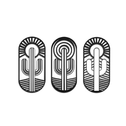 Cuadros decorativos de metal Cactus 3 piezas - Taula