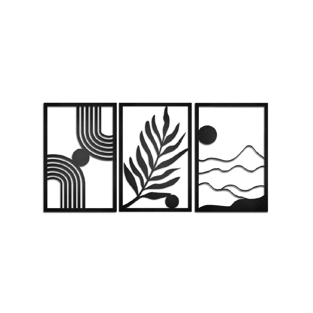 Cuadros decorativos de metal Abstracto 3 piezas - Taula