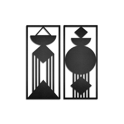 Cuadros decorativos de metal Abstracto Macrame 2 piezas - Taula