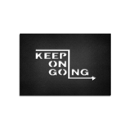Cuadro de Pared en Metal con Frase Motivacional “Keep On Going” - Taula