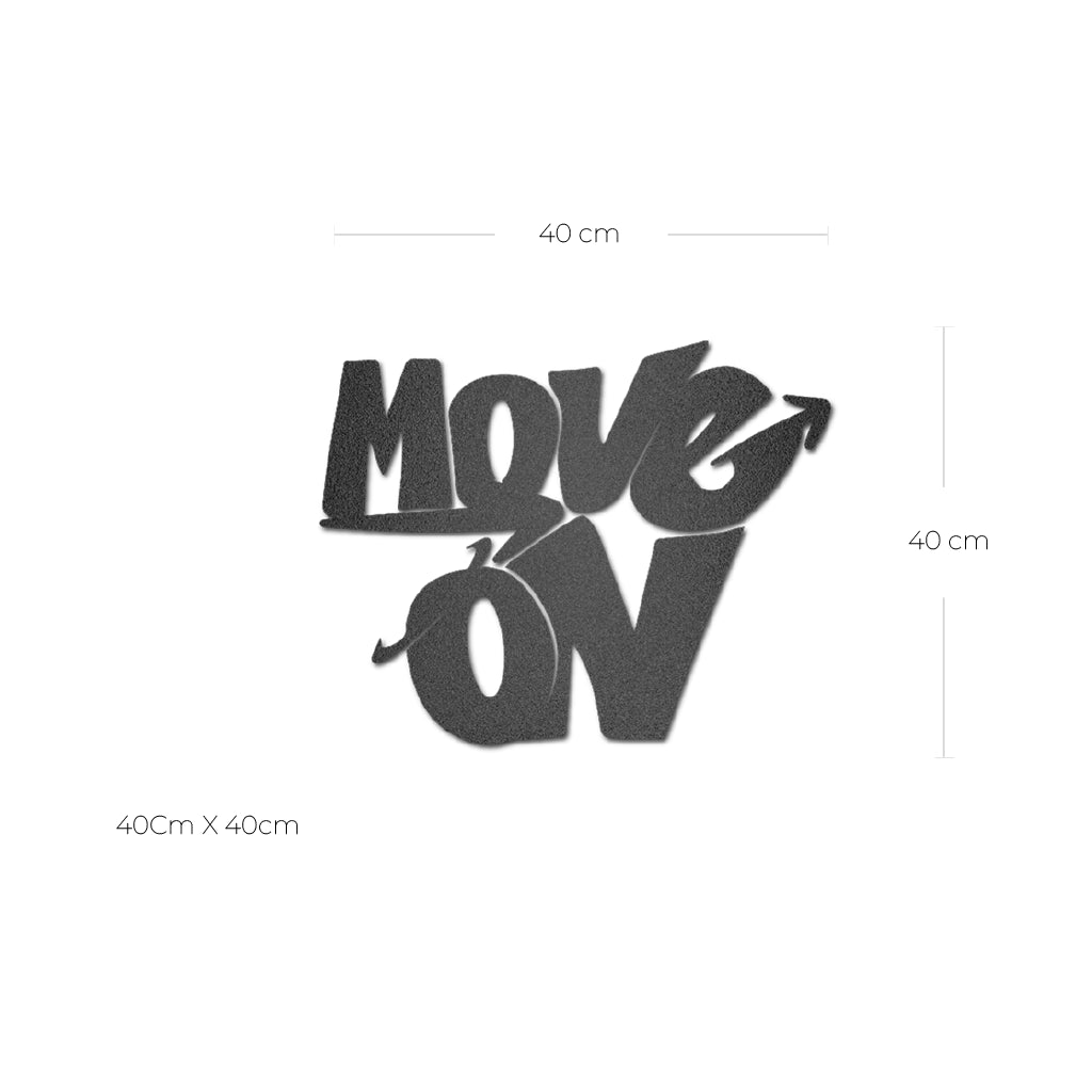 Cuadro de Pared en Metal con Frase Motivacional “Move On” - Taula