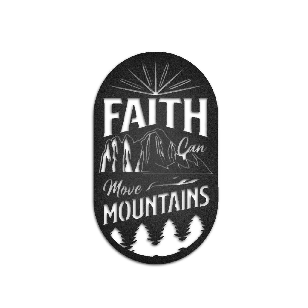Cuadro de metal “Faith Can Move Mountains” - Taula