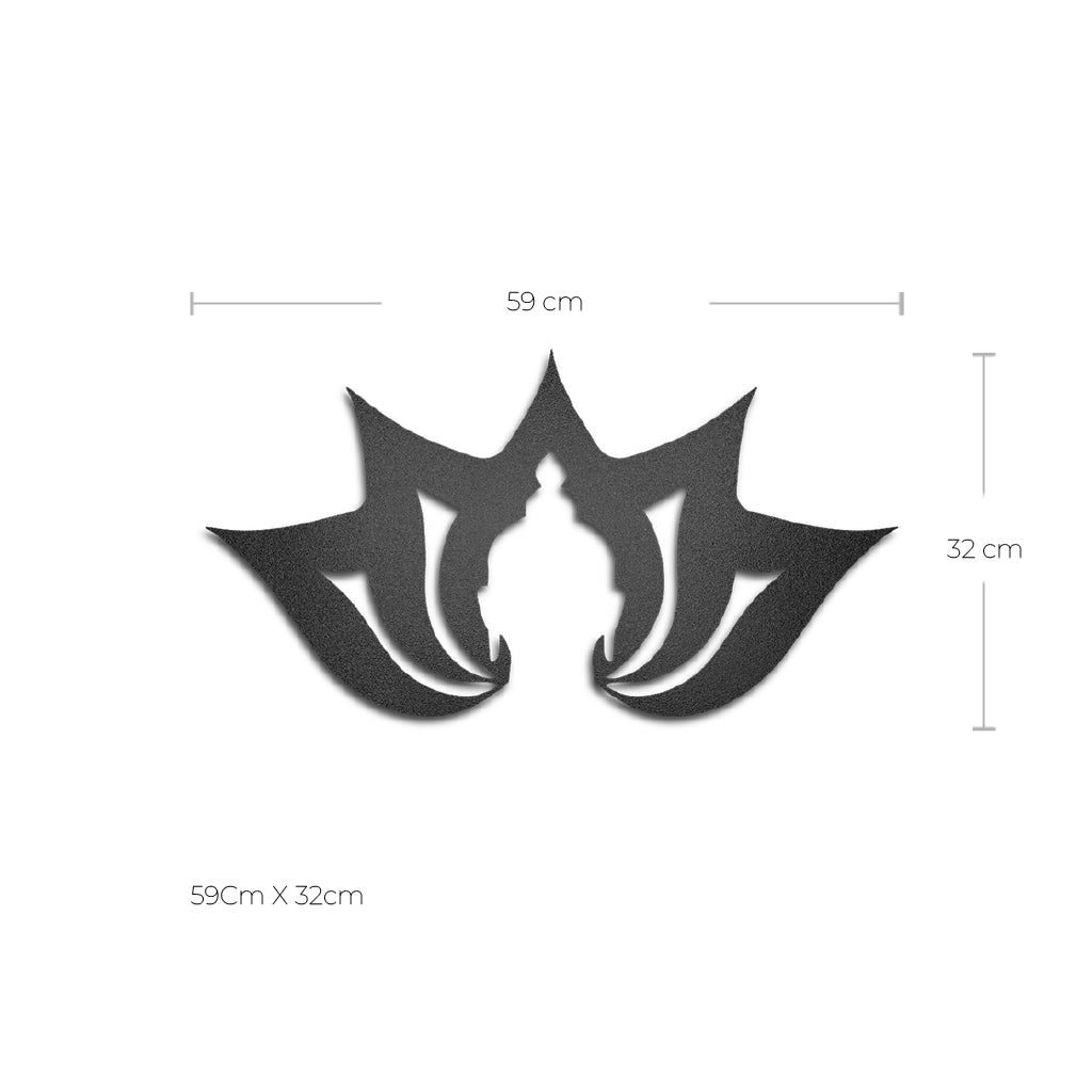 Figura de metal “Flor de Loto con Buda” - Taula