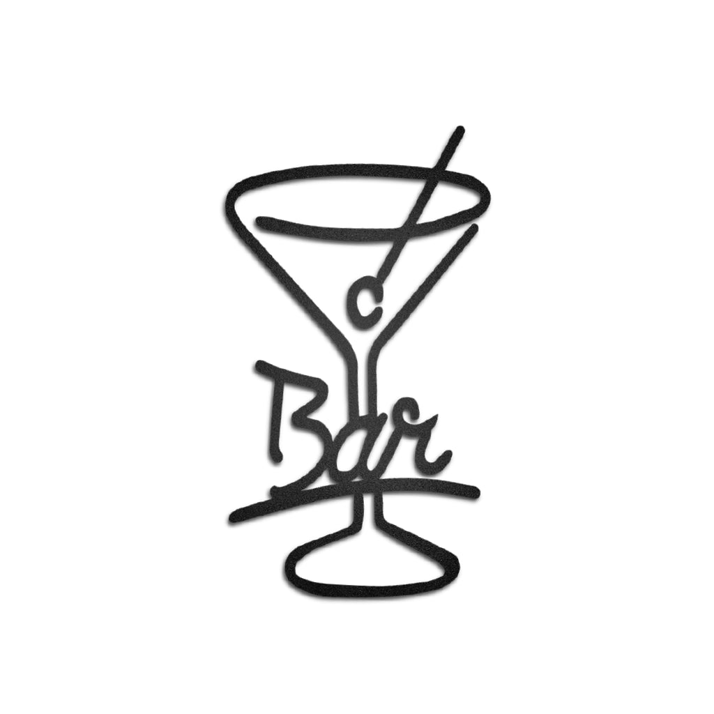 Cuadro de metal copa martini "BAR" - Taula