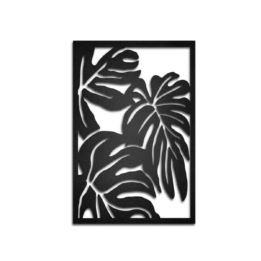 Cuadro decorativo de metal planta monstera - Taula