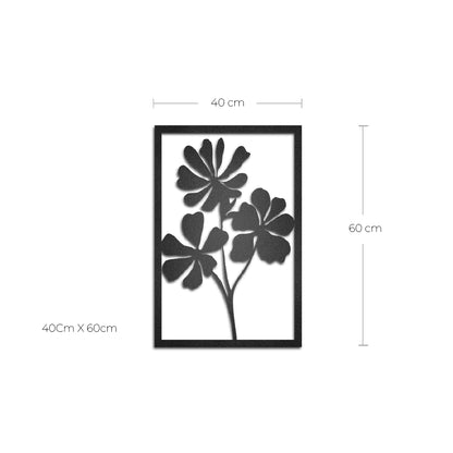 Cuadro de metal forma de flor - Taula