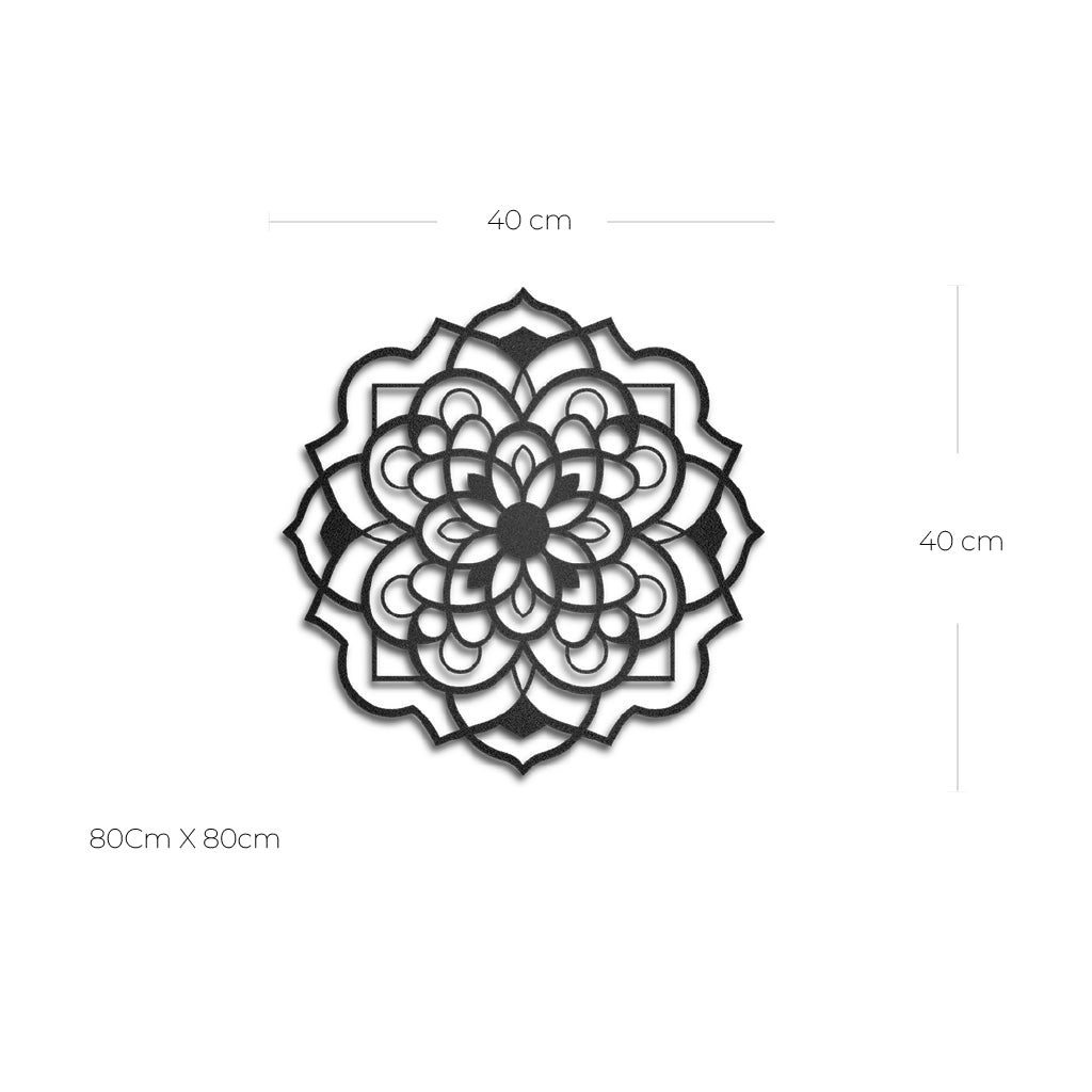 Cuadro de metal mandala circular - Taula