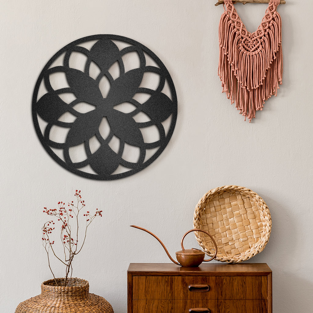 Cuadro de metal circular en forma mandala - Taula