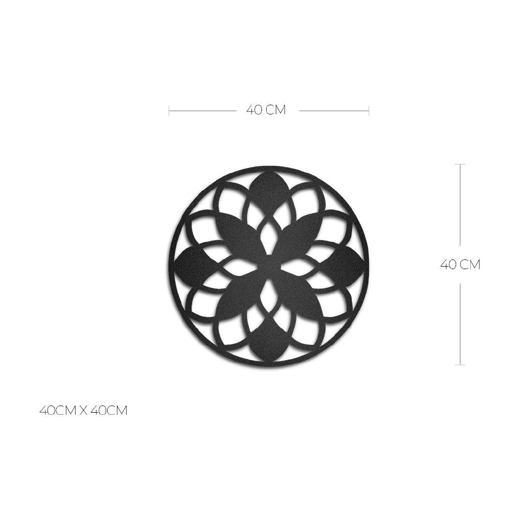 Cuadro de metal circular en forma mandala - Taula